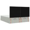 vidaXL Ottoman-Bett mit Matratzen Hellgrau 160x200 cm Samt