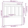 vidaXL Kopfteil Wei&szlig; 106x4x100 cm Massivholz Kiefer