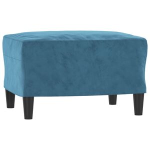 vidaXL Fu&szlig;hocker Blau 60x50x41 cm Samt
