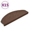 vidaXL Stufenmatten 15 Stk. 65x24x4 cm Braun Halbrund Gro&szlig;