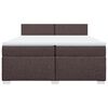 vidaXL Boxspringbett mit Matratze Dunkelbraun 200x200 cm Stoff