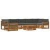 vidaXL Outdoor-Sofagarnitur 8 stk. Natur und Anthrazit