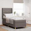 vidaXL Boxspringbett mit Matratze Taupe 140 x 200 cm Stoff