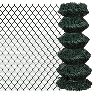 vidaXL Maschendrahtzaun Stahl 0,8x25 m Gr&uuml;n