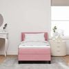 vidaXL Boxspringbett mit Matratze Rosa 200 x 80 cm Polyester