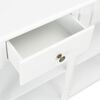 vidaXL Konsolentisch Wei&szlig; 120x30x76 cm MDF