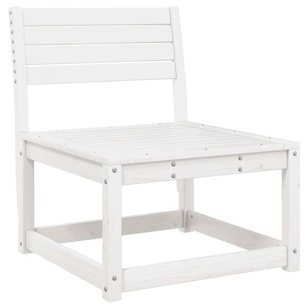 vidaXL 6-tlg. Garten-Sofagarnitur Wei&szlig; Massivholz Kiefer