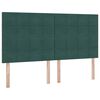 vidaXL Bett mit LED-Lichtleisten Dunkelgr&uuml;n 180 x 200 cm Samt