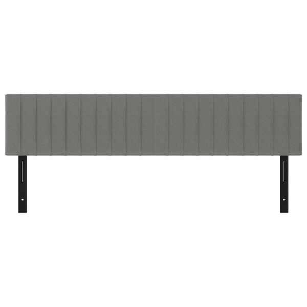 vidaXL Kopfteile 2 Stk. Dunkelgrau 80x5x78/88 cm Stoff