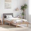 vidaXL Bettgestell Braun und Taupe 75 x 190 cm Massivholz Kiefer