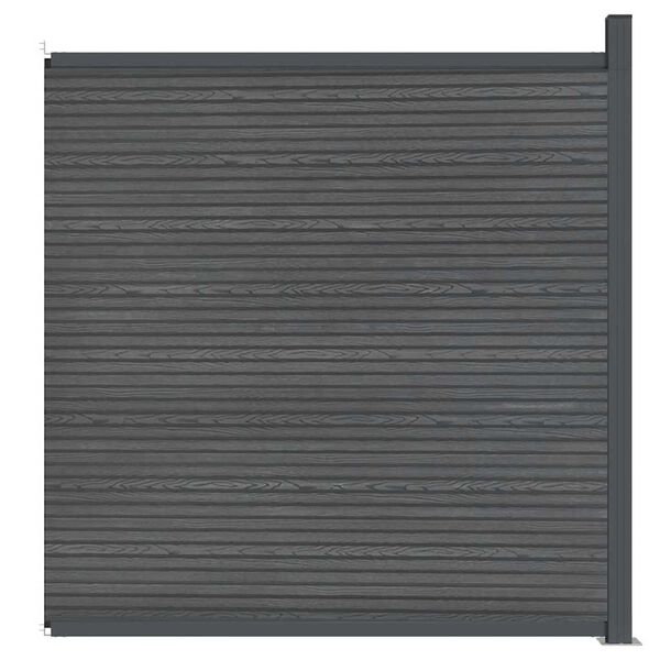 vidaXL Zaunelement Grau 173x186 cm WPC