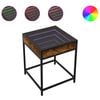 vidaXL Couchtisch mit Infinity-LED R&auml;uchereiche 40x40x51 cm