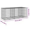 vidaXL Gabione mit Deckel 250x100x100 cm Verzinktes Eisen