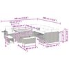 vidaXL Gartensofa-set 13 pcs Grau Poly-Rattan