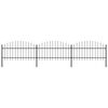 vidaXL Gartenzaun mit Speerspitze Stahl 537 x 125 cm Schwarz