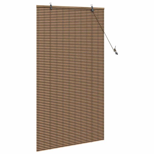 vidaXL Rollo mit Vorh&auml;ngen Braun 90 x 160 cm Bambus