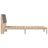 vidaXL Bettgestell Braun und Taupe 100 x 200 cm Massivholz Kiefer