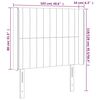 vidaXL LED Kopfteil Dunkelgrau 103x16x118/128 cm Samt