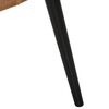 vidaXL Ohrensessel mit Hocker Braun Canvas
