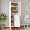 vidaXL Highboard Wei&szlig; Holzwerkstoff