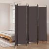 vidaXL 6-tlg. Paravent Braun 300x220 cm Stoff