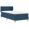 vidaXL Boxspringbett mit Matratze mit Kopfteil Blau 80 x 200 cm Stoff