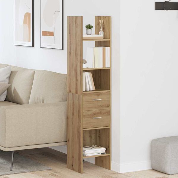 vidaXL B&uuml;cherregal Artisan-Eiche 40 x 35 x 180 cm Holzwerkstoff