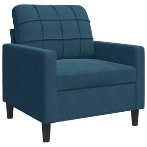 vidaXL Sessel Blau 60 cm Samt