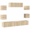 vidaXL 7-tlg. TV-Schrank-Set Sonoma-Eiche Holzwerkstoff