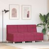 vidaXL Modulares Armfreies Sofa 3 pcs Weinrot 55 x 74 x 82 cm Samt