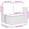 vidaXL 6-tlg. Garten-Sofagarnitur mit Kissen Grau Poly Rattan