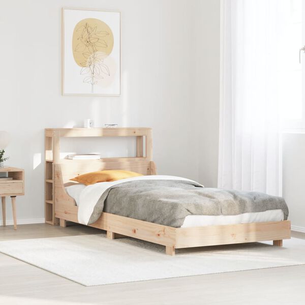 vidaXL Massivholzbett ohne Matratze 90x190 cm Kiefer