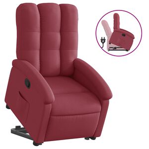 vidaXL Relaxsessel mit Aufstehhilfe Weinrot Stoff