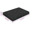 vidaXL Gummigranulat-Patiopad Schwarz 6 x 9 x 1 cm Gummi
