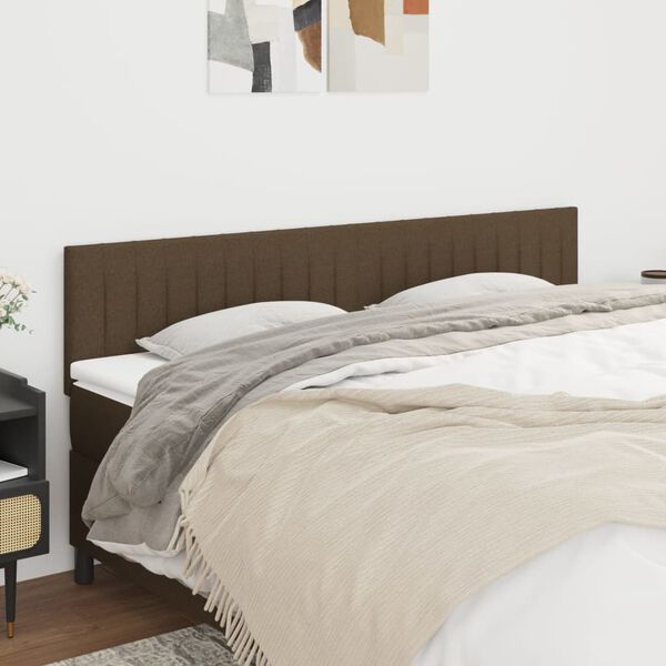 vidaXL Kopfteile Dunkelbraun 180x5x78/88 cm Stoff