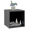 vidaXL TV-Schr&auml;nke 4 Stk. Hochglanz-Grau 37x35x37 cm Holzwerkstoff