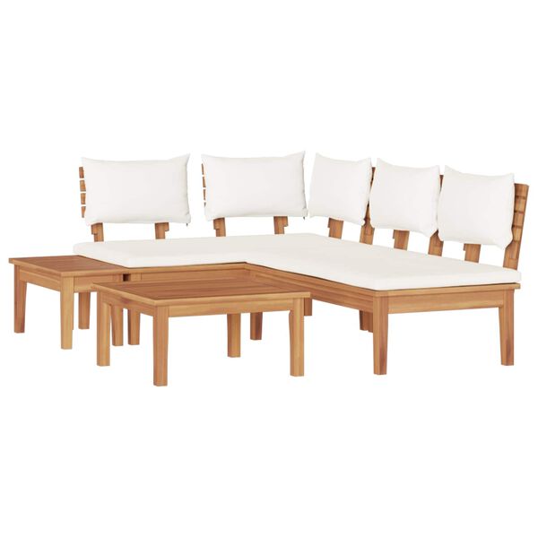 vidaXL Gartensofa-set 4 pcs Braun und Creme