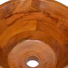 vidaXL Waschbecken Massivholz Teak &Phi;40x20 cm