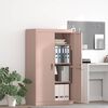 vidaXL Aufbewahrungsschrank 2 pcs Rosa 80 x 40 x 140 cm Stahl