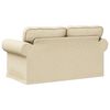 vidaXL Sofa 120cm Creme Metall