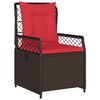 vidaXL Garten Essgruppe 7 pcs Braun Poly-Rattan