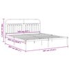 vidaXL Bettgestell mit Kopfteil Metall Schwarz 183x203 cm