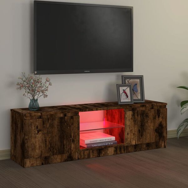 vidaXL TV-Schrank mit LED-Leuchten R&auml;uchereiche 120x30x36 cm