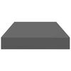 vidaXL Schweberegale 4 Stk. Hochglanz-Grau 40x23x3,8 cm MDF