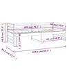 vidaXL Tagesbett Schwarz 80x200 cm Massivholz Kiefer