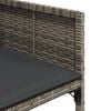 vidaXL 13-tlg. Garten-Essgruppe mit Kissen Grau Poly Rattan