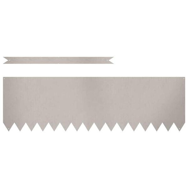 vidaXL Raseneinfassung 10 pcs Braun 100 x 0,05 x 20 cm Wetterfeststahl