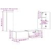 vidaXL TV-Schrankset 2 pcs Ger&auml;ucherte Eiche Holzwerkstoff