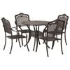vidaXL Garten Essgruppe 5 pcs Bronze Aluminium