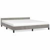 vidaXL Bettgestell ohne Matratze Hellgrau 180x200 cm Samt